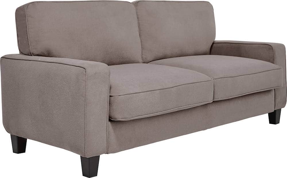 Angle View: Serta - Palisades Modern 3-Seat Fabric Sofa - Essex Gray