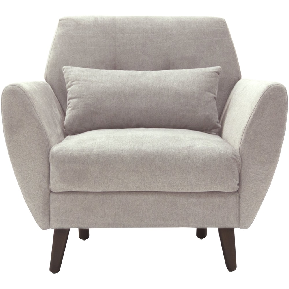 Front. Serta - Artesia Mid-Century Microfiber Armchair - Ivory.