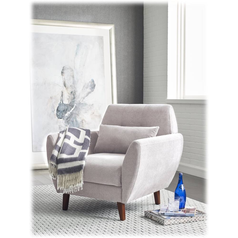 Alt View 15. Serta - Artesia Mid-Century Microfiber Armchair - Ivory.