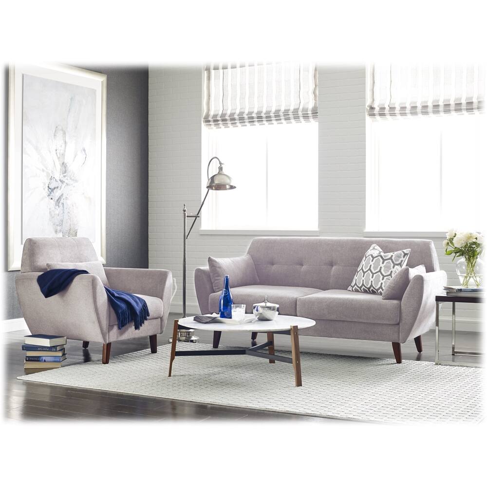 Alt View 16. Serta - Artesia Mid-Century Microfiber Armchair - Ivory.