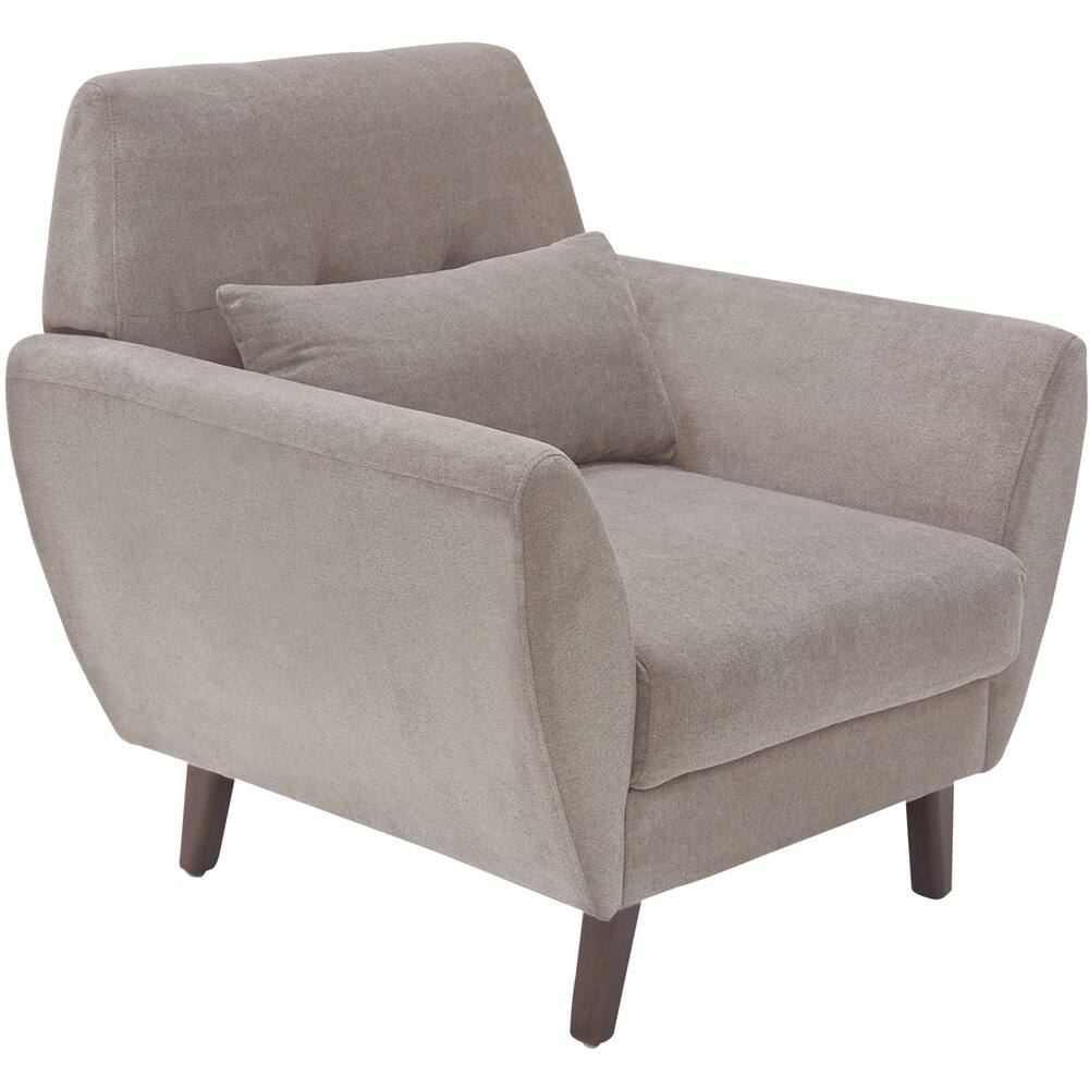 Left. Serta - Artesia Mid-Century Microfiber Armchair - Ivory.