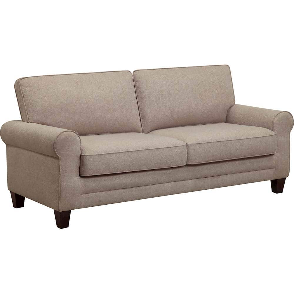 Angle View: Serta - Copenhagen 3-Seat Fabric Sofa - Beige