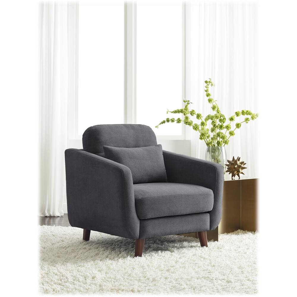 Alt View 15. Serta - Sierra Mid-Century Modern Armchair - Slate Gray.