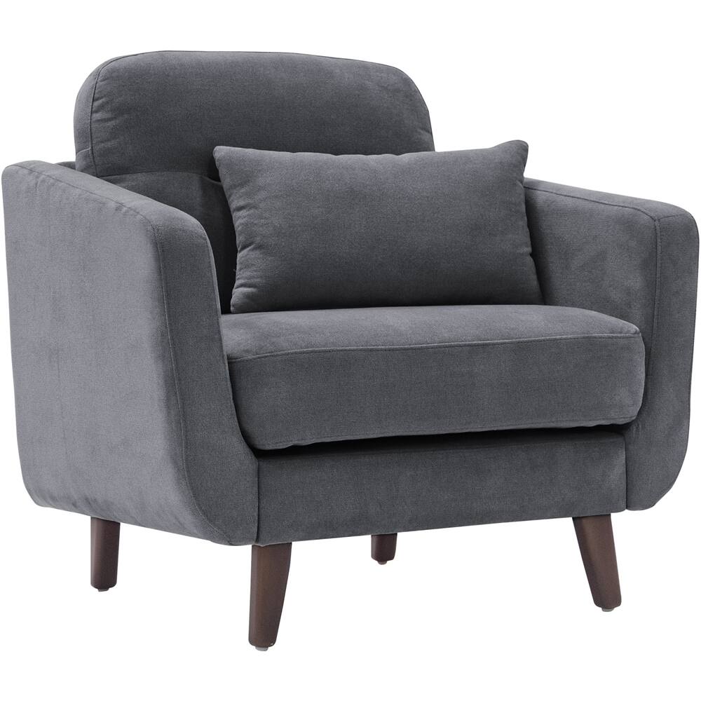 Left. Serta - Sierra Mid-Century Modern Armchair - Slate Gray.