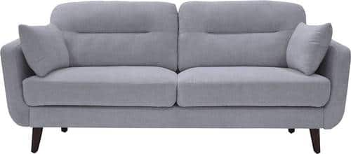 Serta - Sierra Mid-Century 3-Seat Fabric Sofa - Smoke Gray