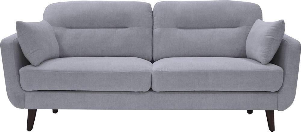 Front. Serta - Sierra Mid-Century 3-Seat Fabric Sofa - Smoke Gray.