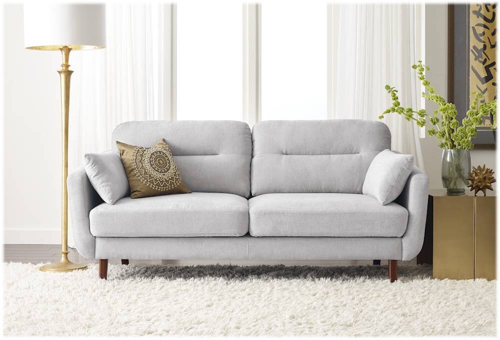 Alt View 15. Serta - Sierra Mid-Century 3-Seat Fabric Sofa - Smoke Gray.