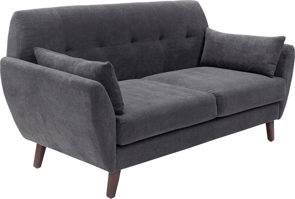 Angle View: Serta - Artesia 3-Seat Fabric Sofa - Slate Gray