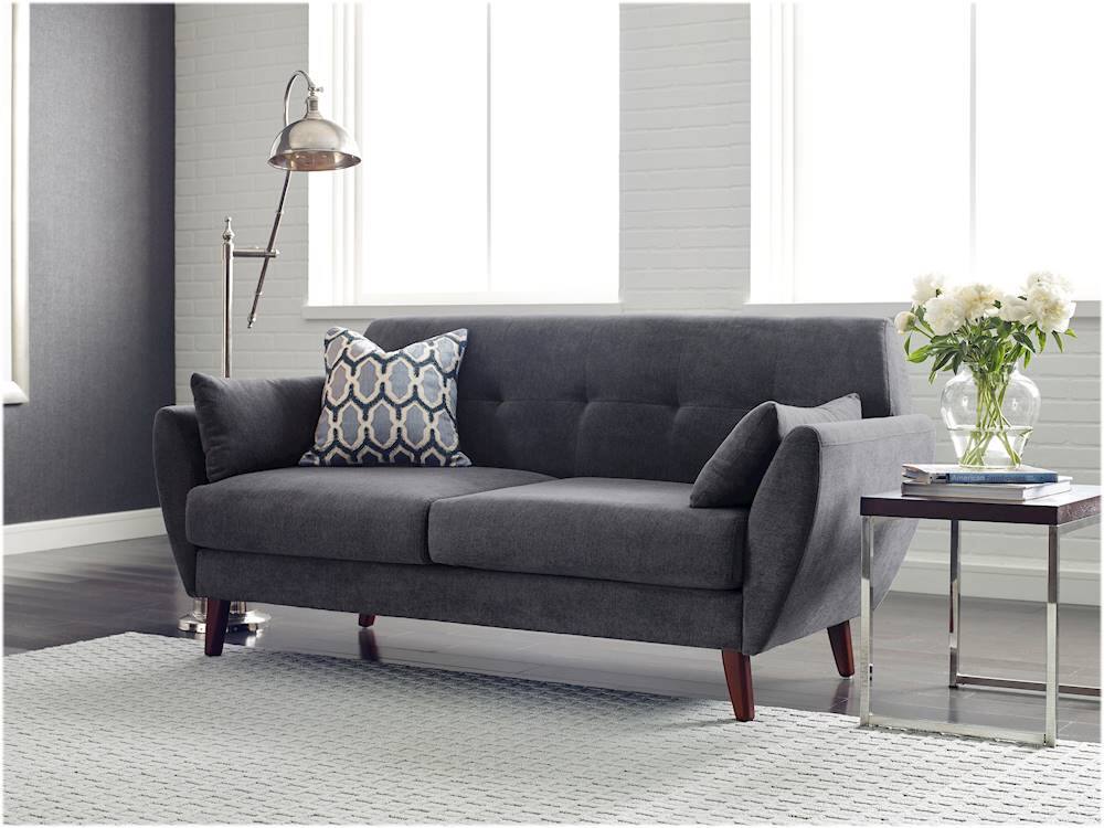 Alt View 15. Serta - Artesia 3-Seat Fabric Sofa - Slate Gray.