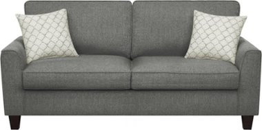 Serta - Astoria 3-Seat Fabric Sofa - Dark Gray - Front_Zoom