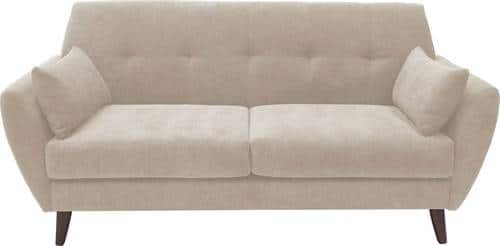 Elle Decor - Amelie Mid-Century Modern 3-Seat Fabric Sofa - Beige