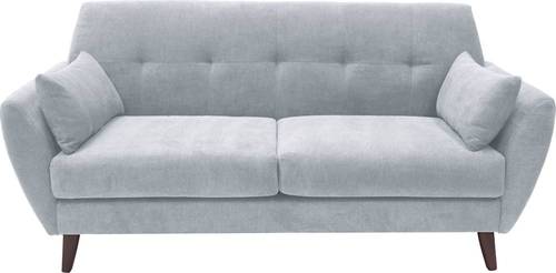 Elle Decor - Amelie Mid-Century Modern 3-Seat Fabric Sofa - Light Gray