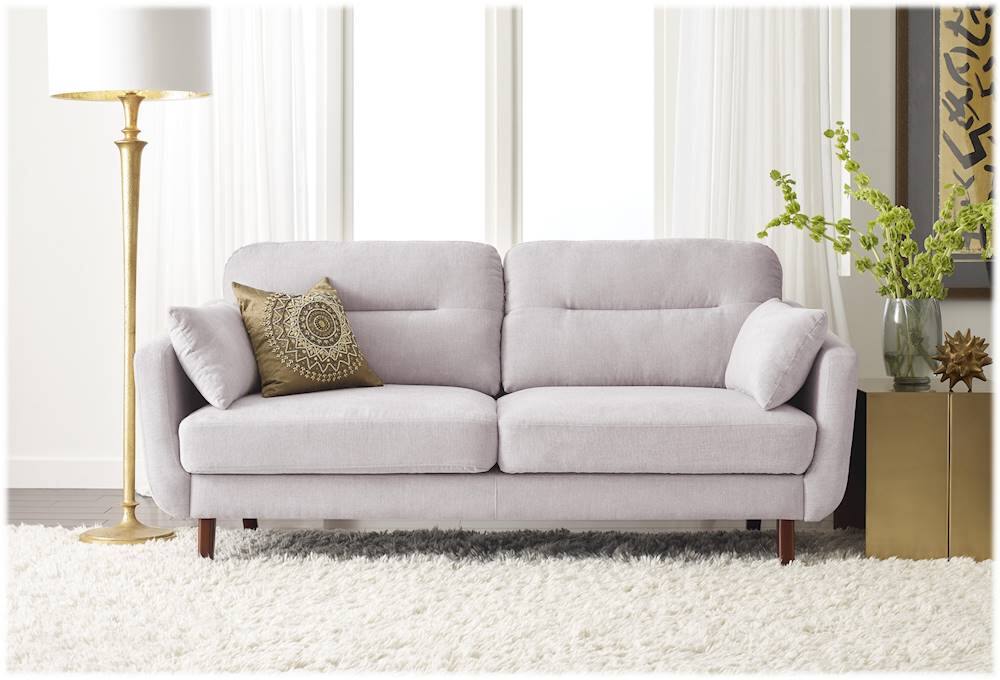 Alt View 15. Serta - Sierra Mid-Century 3-Seat Fabric Sofa - Ivory.
