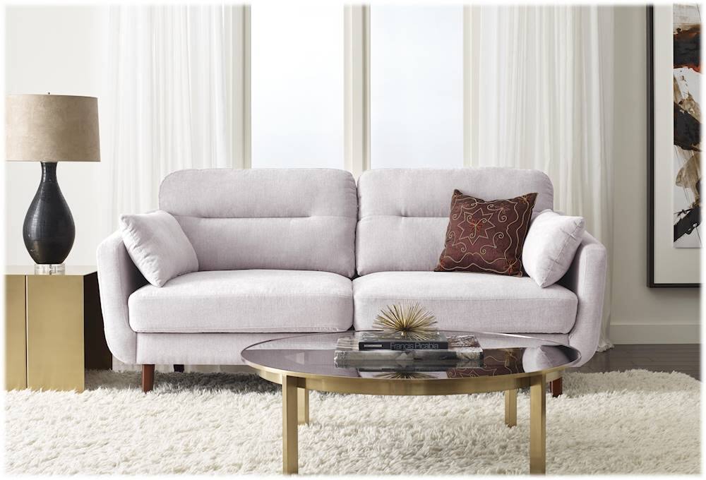Alt View 16. Serta - Sierra Mid-Century 3-Seat Fabric Sofa - Ivory.