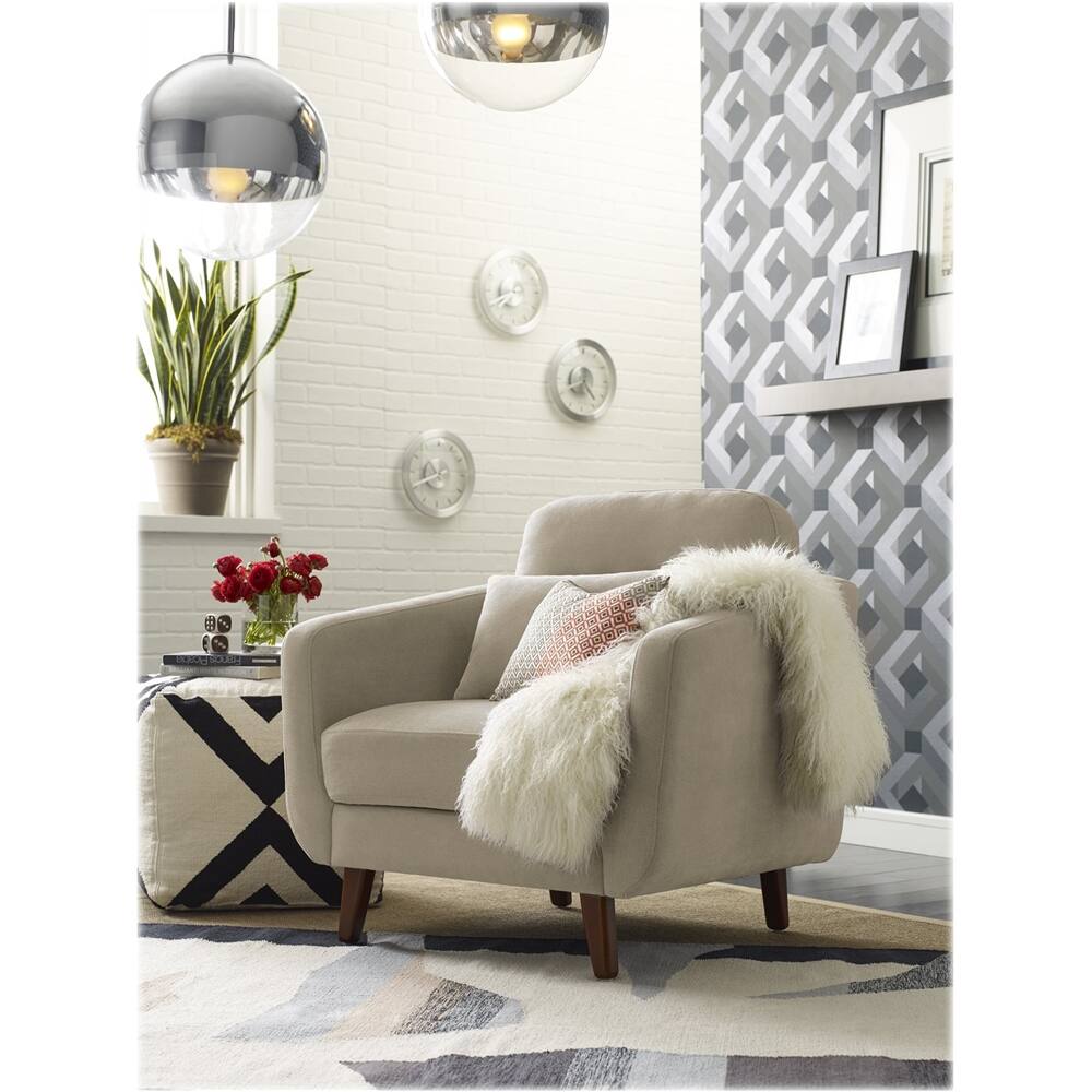Alt View 14. Elle Decor - Mid-Century Modern Armchair - Beige.