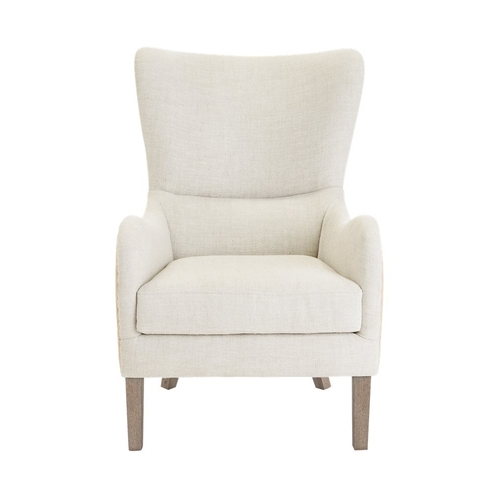 Elle Decor - Mid-Century Wing Chair - Two-Tone Beige