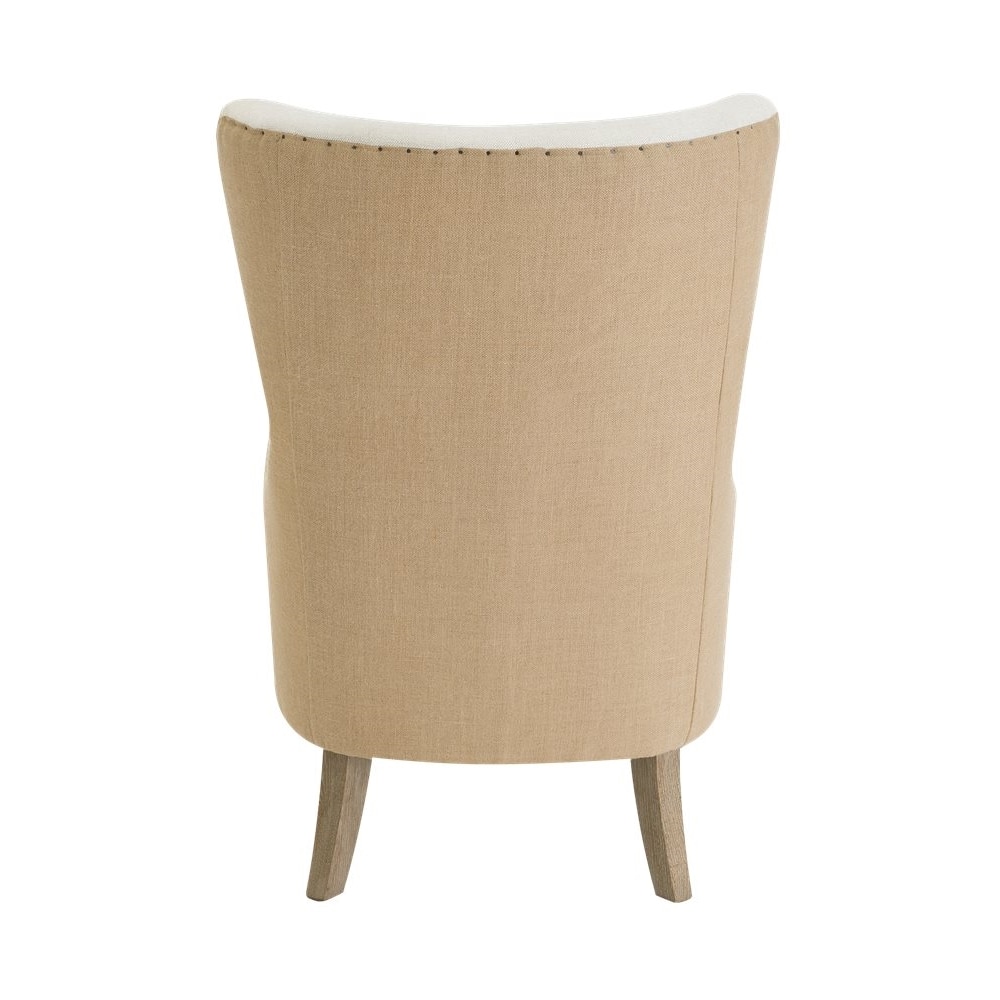 Best Buy: Elle Decor Mid-Century Wing Chair Two-Tone Beige WINGBACK ...