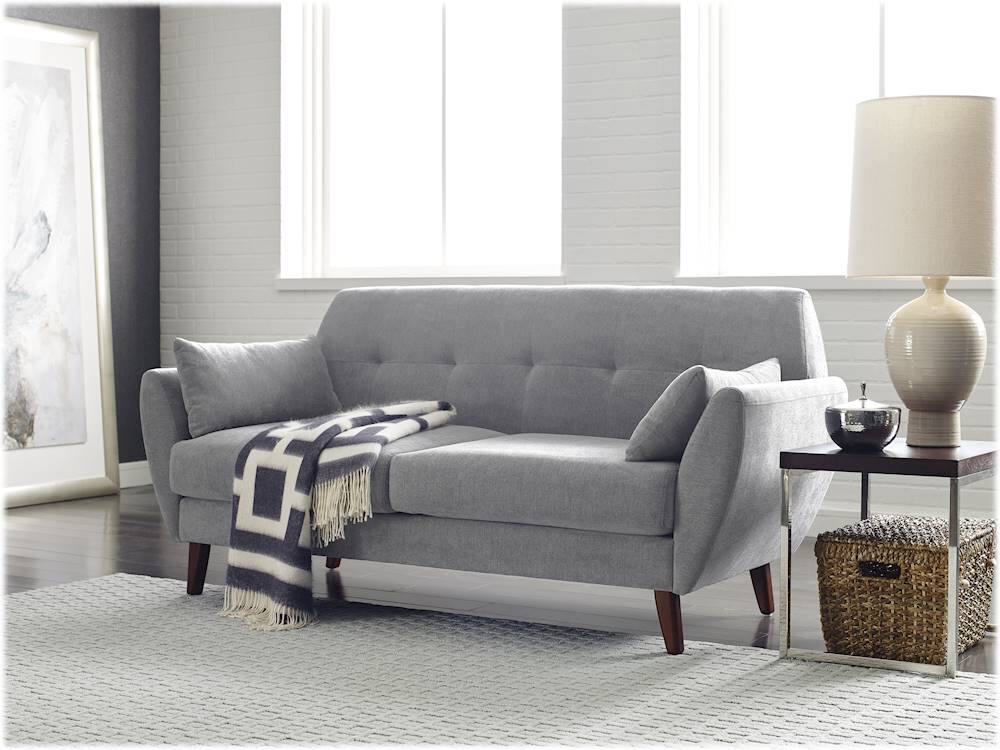 Alt View 15. Serta - Artesia 2-Seat Fabric Loveseat - Smoke Gray.