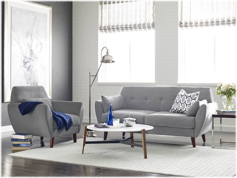 Alt View 17. Serta - Artesia 2-Seat Fabric Loveseat - Smoke Gray.