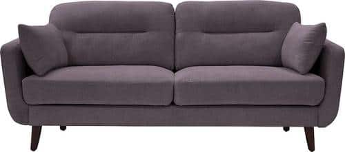 Elle Decor - Chloe Mid-Century Modern 3-Seat Fabric Sofa - Dark Gray