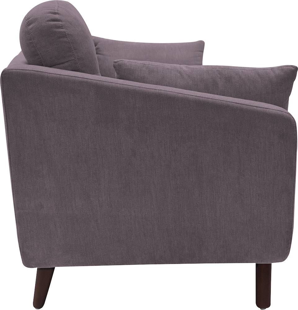 Alt View 11. Elle Decor - Chloe Mid-Century Modern 3-Seat Fabric Sofa - Dark Gray.