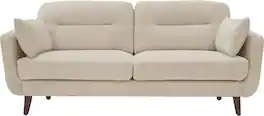 Elle Decor - Chloe Mid-Century Modern 2-Seat Fabric Loveseat - Beige