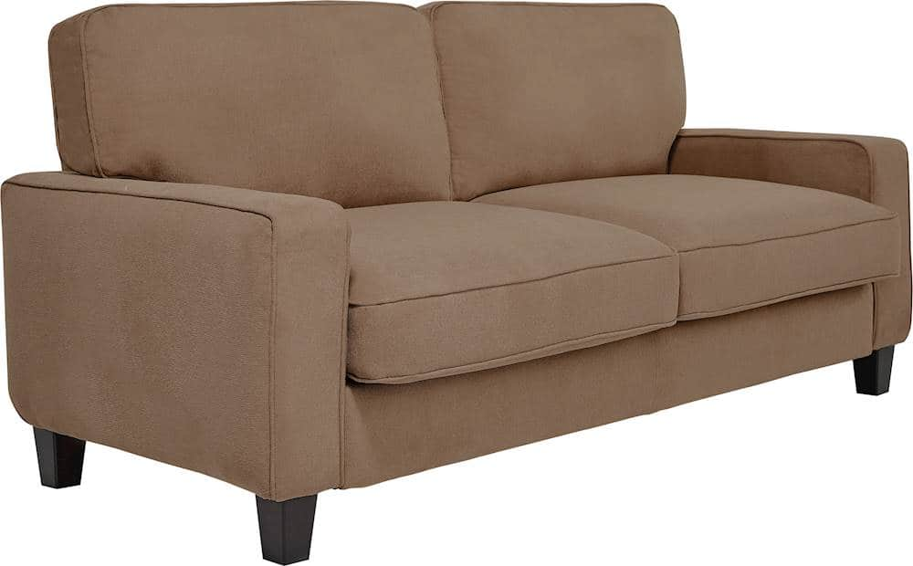 Angle View: Serta - Palisades 3-Seat Microfiber Sofa - Essex Tan