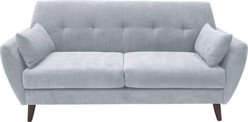 Elle Decor - Amelie Mid-Century Modern 2-Seat Fabric Loveseat - Light Gray