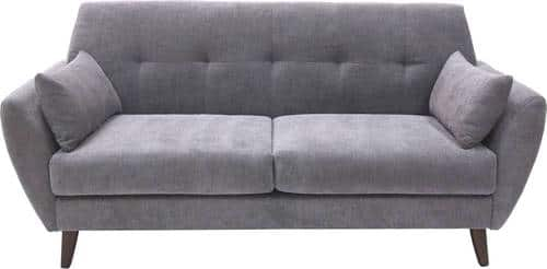 Elle Decor - Amelie Mid-Century Modern 3-Seat Fabric Sofa - Dark Gray