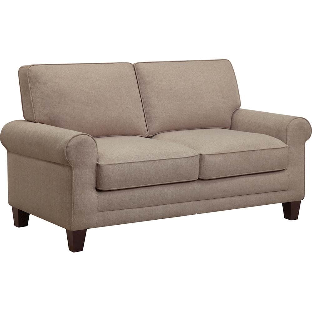 Angle View: Serta - Copenhagen 2-Seat Fabric Loveseat - Beige