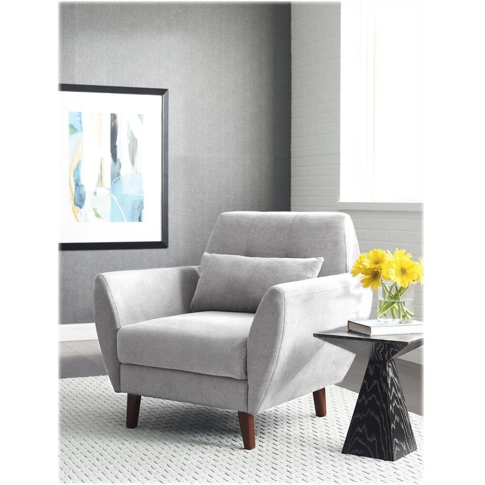 Alt View 14. Serta - Artesia Mid-Century Microfiber Armchair - Smoke Gray.