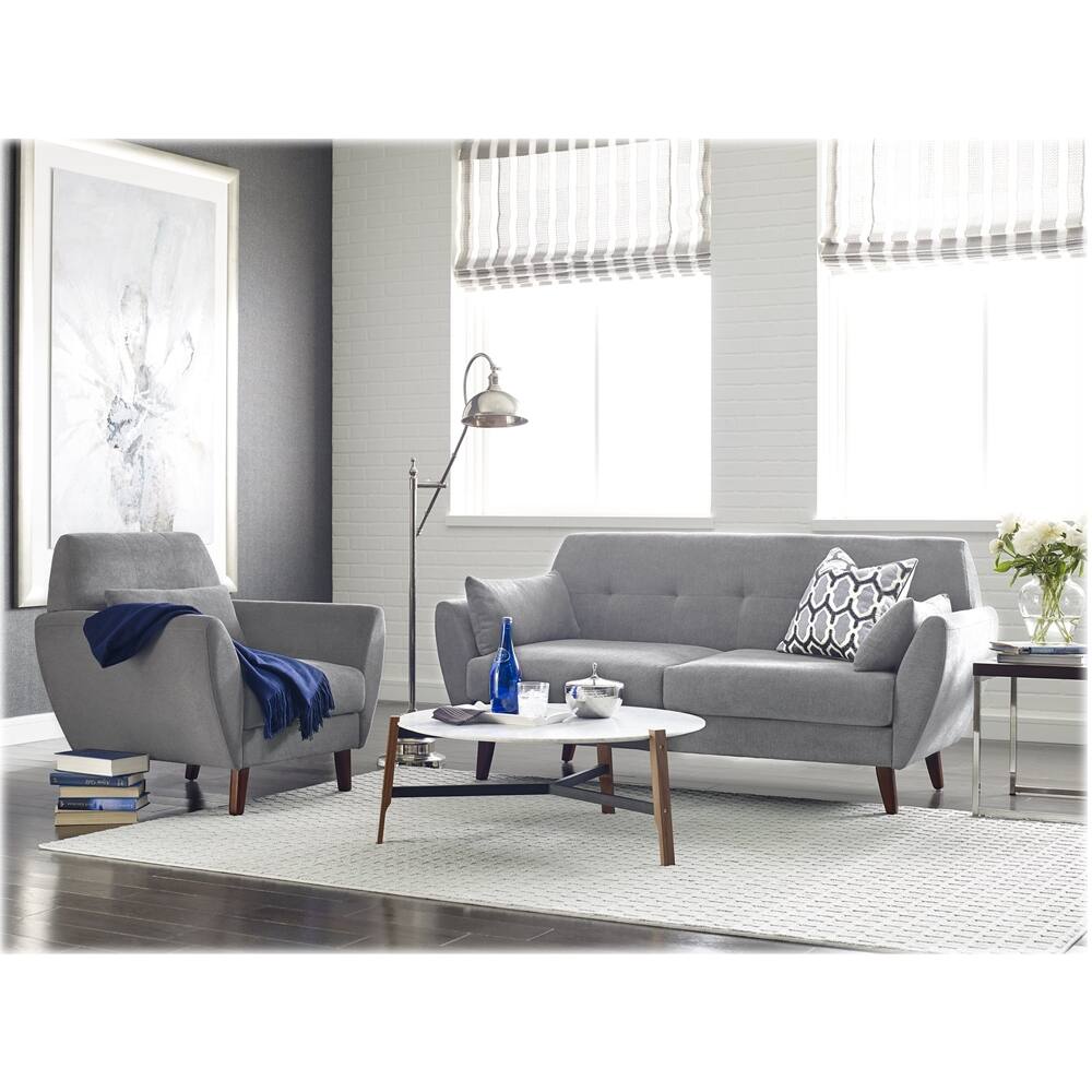 Alt View 15. Serta - Artesia Mid-Century Microfiber Armchair - Smoke Gray.