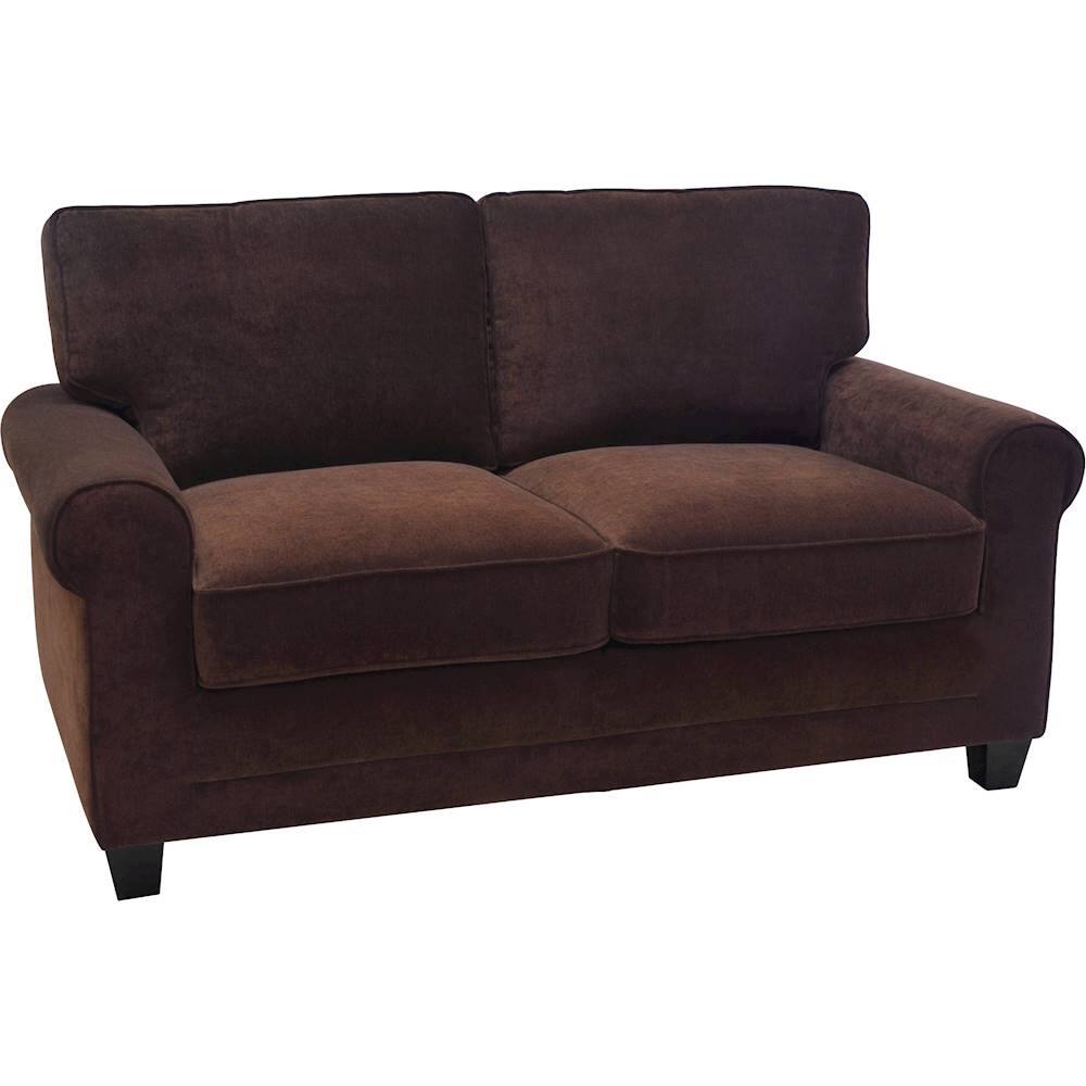 Best Buy: Serta Copenhagen 2-Seat Microfiber Loveseat Brown UPH100033