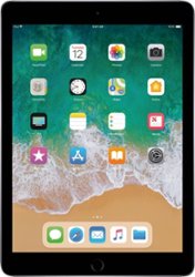Pre-Owned - Apple iPad (5th Generation) (2017) Wi-Fi - 128GB - Space Gray - Front_Zoom