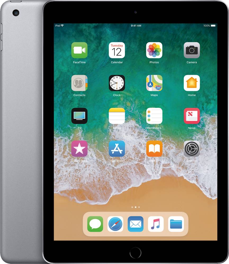 Certified Refurbished Apple iPad (5th Generation) (2017) Wi-Fi 128GB Gray  MP2H2CL/AR - Best Buy