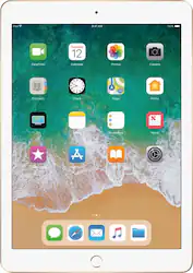 Apple - Certified Refurbished iPad (5th Generation) (2017) Wi-Fi - 32GB - Gold - Front_Zoom