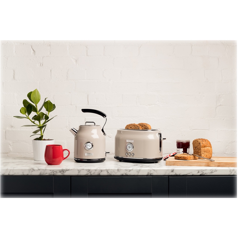 Cotswold II 4-Slice Wide Slot Toaster - Putty
