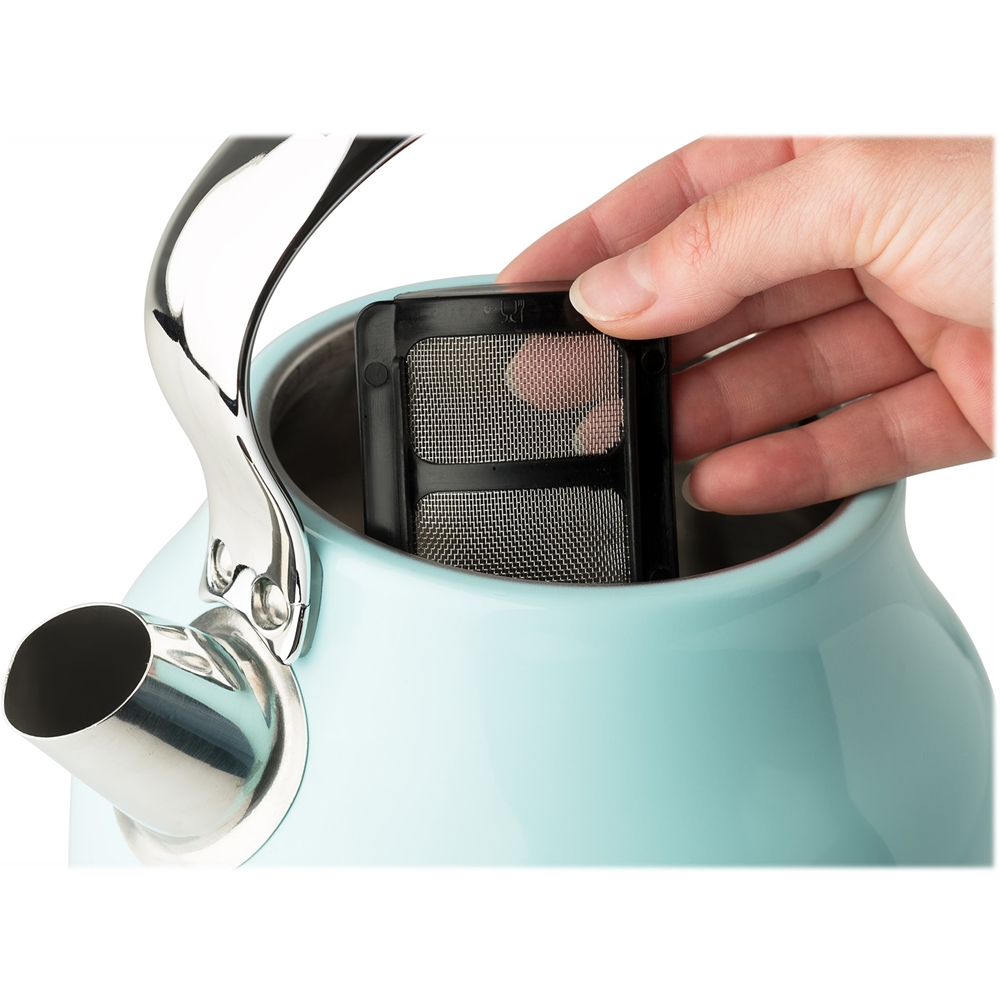 Heritage 1.7L Electric Kettle with Auto Shut-Off and Boil Dry Protection -  Steel and Copper