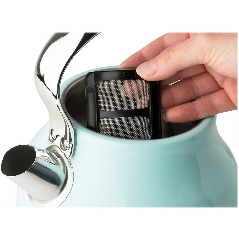 Alt View 16. Haden - Heritage  1.7 Liter Electric Kettle Stainless Steel with Auto Shut -Off - Turquoise.