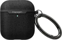 Front. Spigen - Urban Fit Case for Apple AirPods - Black.