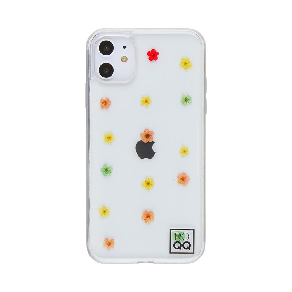 Roqq Blossom Mini Petals Case For Apple Iphone 11 Yellow Red Orange Transparent Bl007 I11 Best Buy
