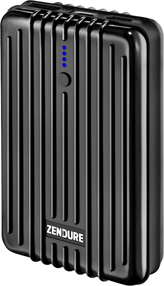 Angle View: Zendure - 20,000 mAh Portable Charger for Most USB-Enabled Devices - Black