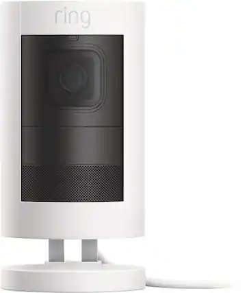Front. Ring - Stick Up Elite Indoor/Outdoor 1080p Wireless/Wired Security Camera - White.