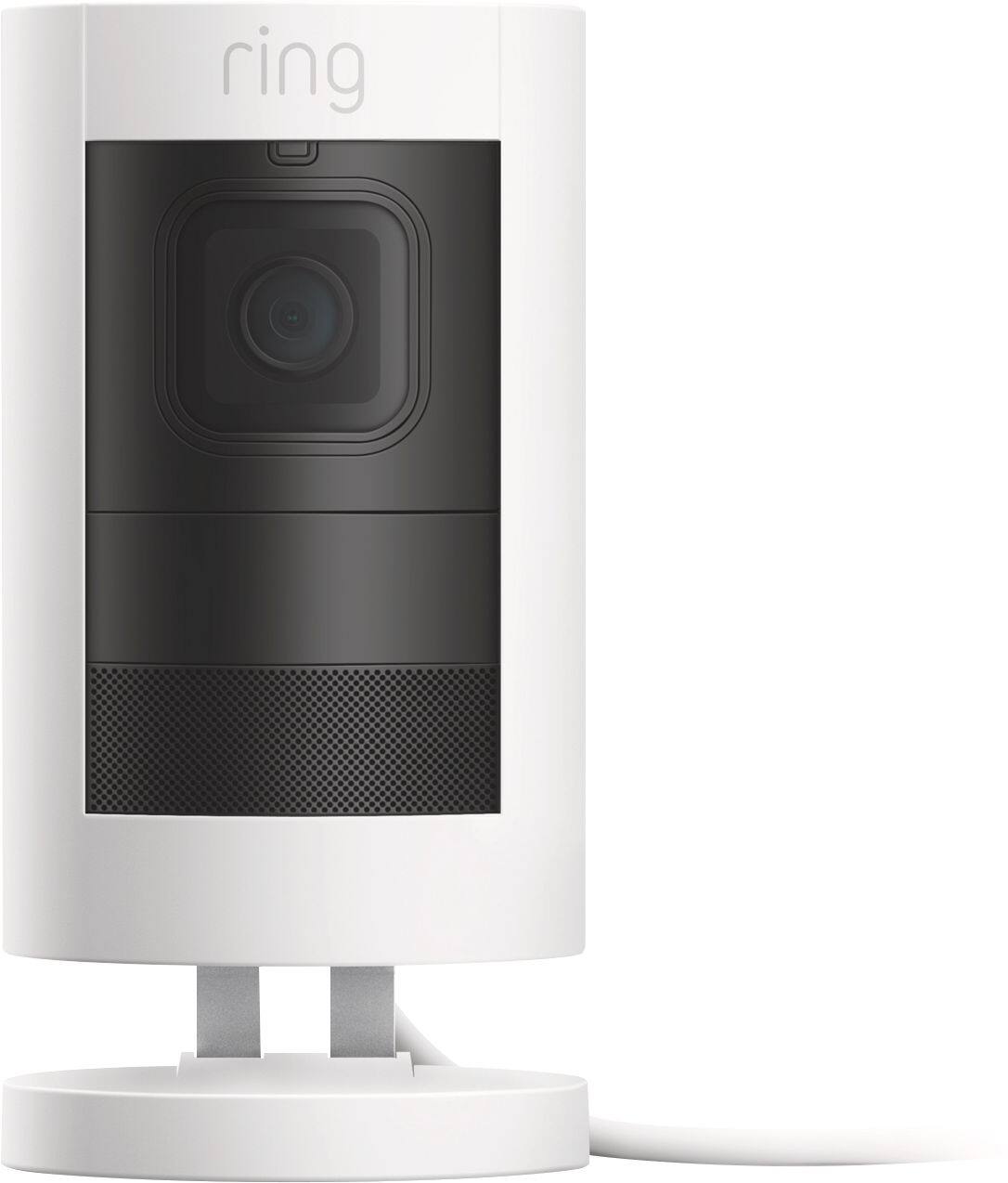 Front. Ring - Stick Up Elite Indoor/Outdoor 1080p Wireless/Wired Security Camera - White.