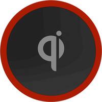 Azpen - 10W Qi Certified Fast Charge Wireless Charging Pad for iPhone/Android - Black/Red - Front_Zoom