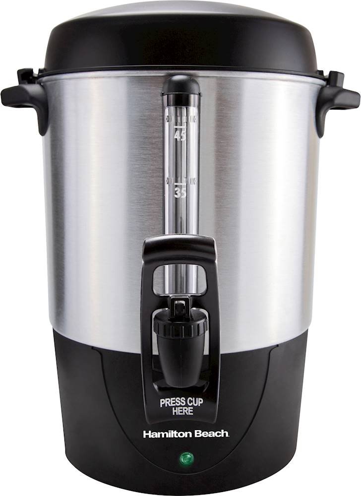 Zoom in on Front Zoom. Hamilton Beach - Single-Spout 45-Cup Coffee Urn - Silver.