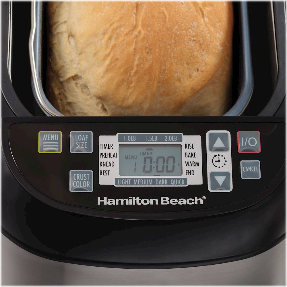 Hamilton Beach HomeBaker Brreadmaker, Home Portable Bread Machine, 29882,  Black 804064175328