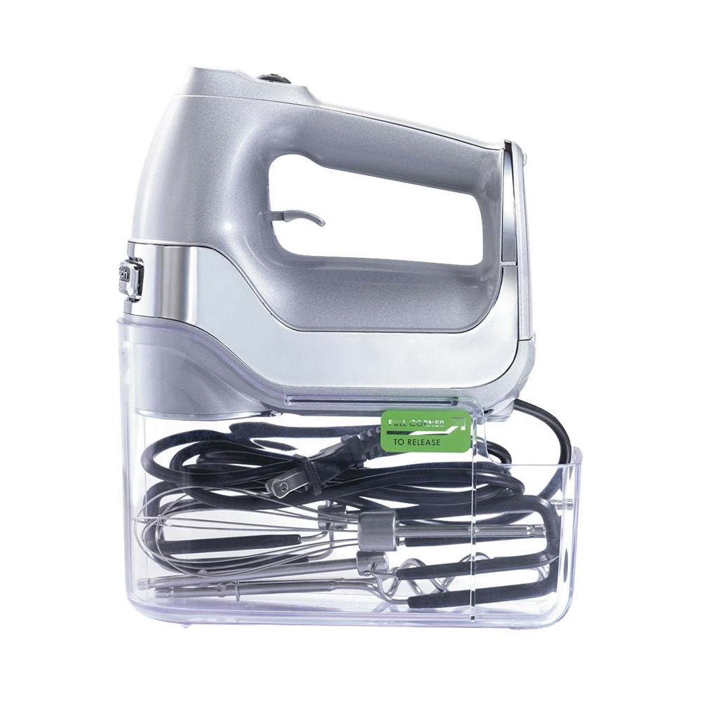 Whisk Hamilton Beach 62657 7-Speed Electric Hand Mixer with SoftScrape Beaters and and Snap-On Storage Case Silver Dough Hooks 