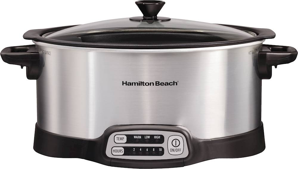 Hamilton Beach 6qt Stovetop Sear and Cook Programmable Slow Cooker Silver  33662 - Best Buy