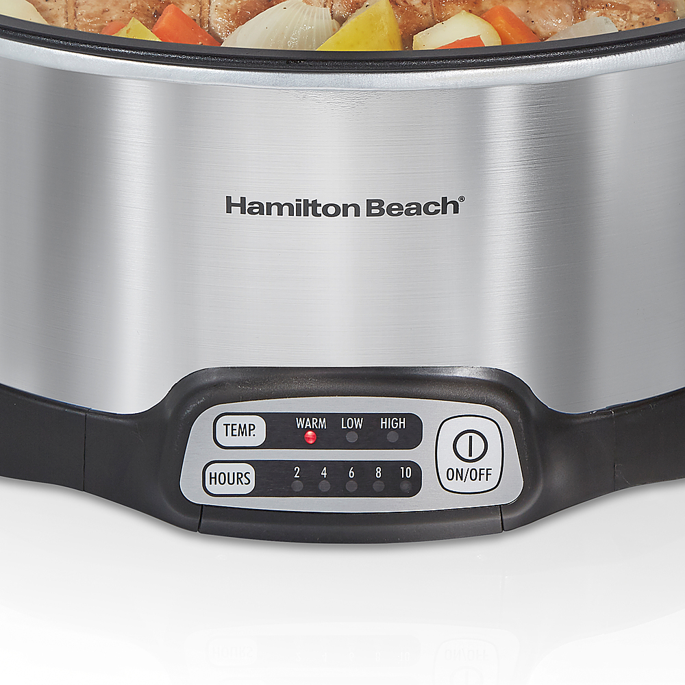 Best Buy: Hamilton Beach 6qt Stovetop Sear and Cook Programmable Slow Cooker  Silver 33662